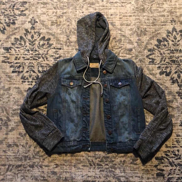 Papaya Jackets & Coats Papaya Jean Jacket With Hood Poshmark